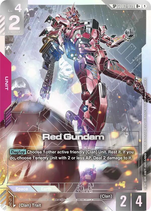 Red Gundam GD03-039 R+ Gundam card