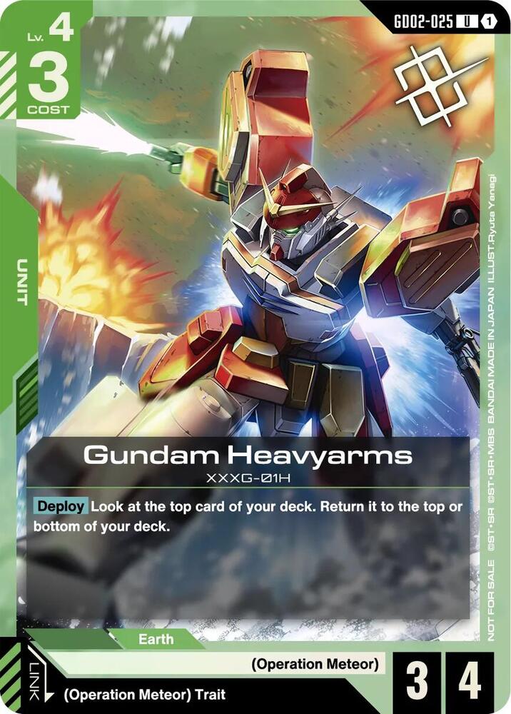 Gundam Heavyarms GD02-025 U Gundam card