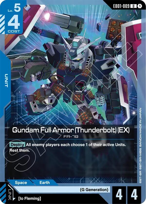 Gundam Full Armor (Thunderbolt) (EX) EB01-009 Gundam card