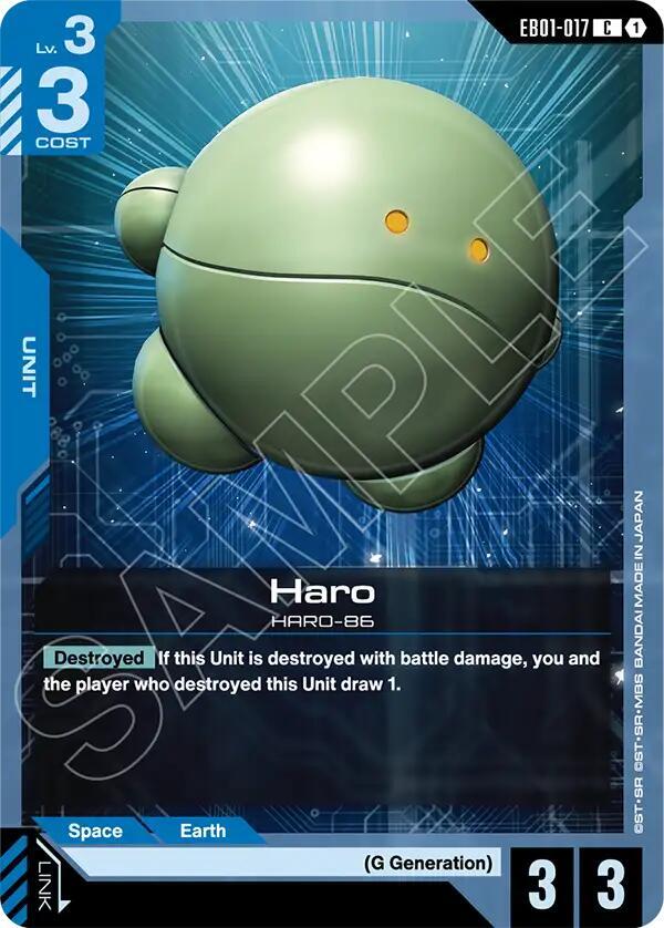 Haro EB01-017 Gundam card