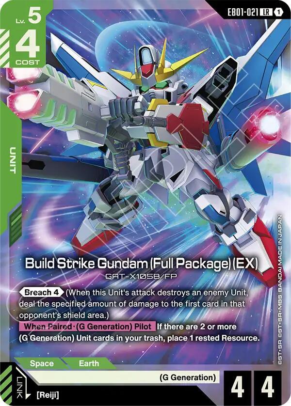 Build Strike Gundam (Full Package) (EX) EB01-021 Gundam card