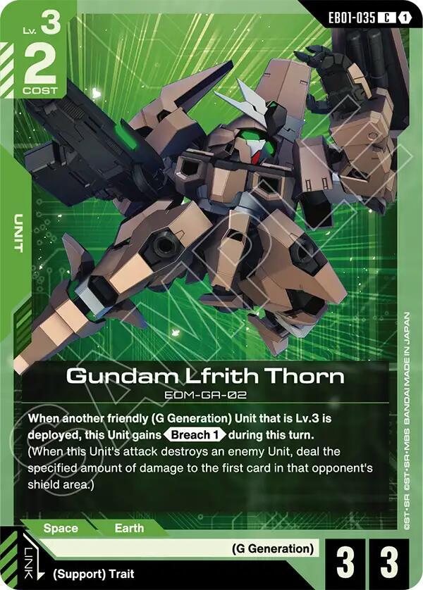 Gundam Lfrith Thorn EB01-035 Gundam card