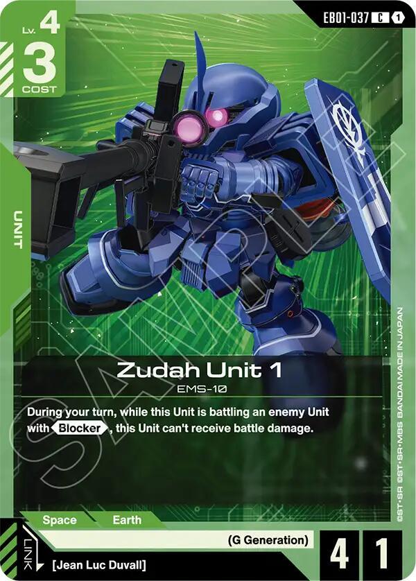 Zudah Unit 1 EB01-037 Gundam card
