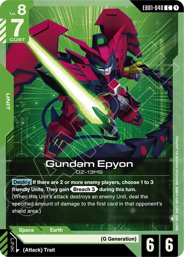 Gundam Epyon EB01-040 Gundam card
