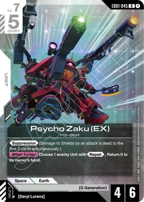 Psycho Zaku (EX) EB01-045 Gundam card