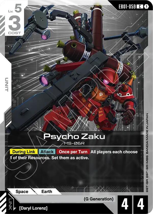 Psycho Zaku EB01-059 Gundam card