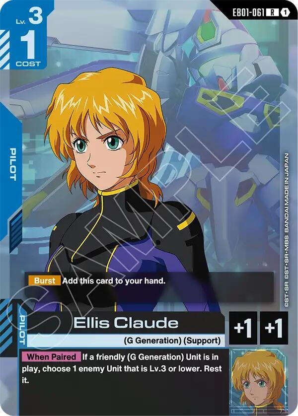 Ellis Claude EB01-061 Gundam card