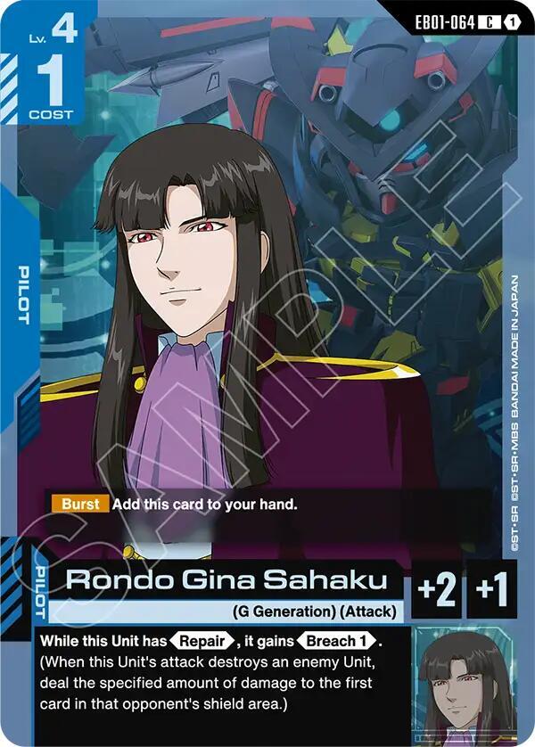 Rondo Gina Sahaku EB01-064 Gundam card