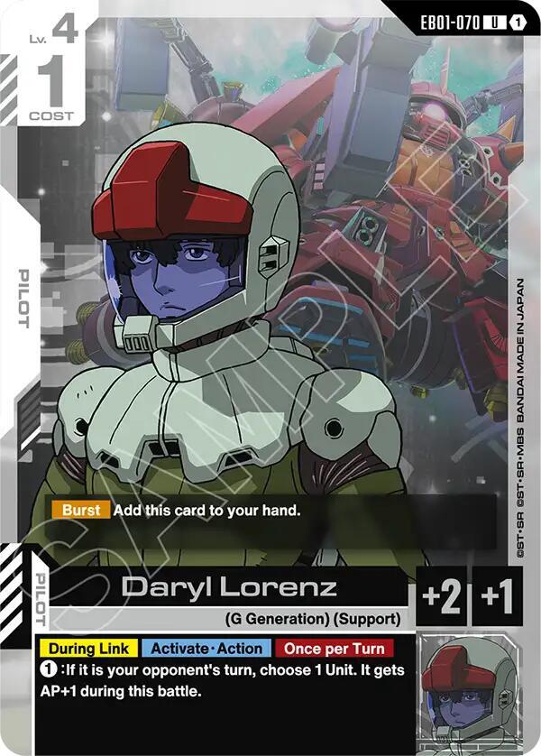 Daryl Lorenz EB01-070 Gundam card