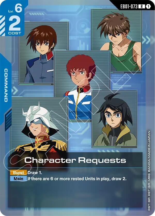 Character Requests EB01-073 Gundam card