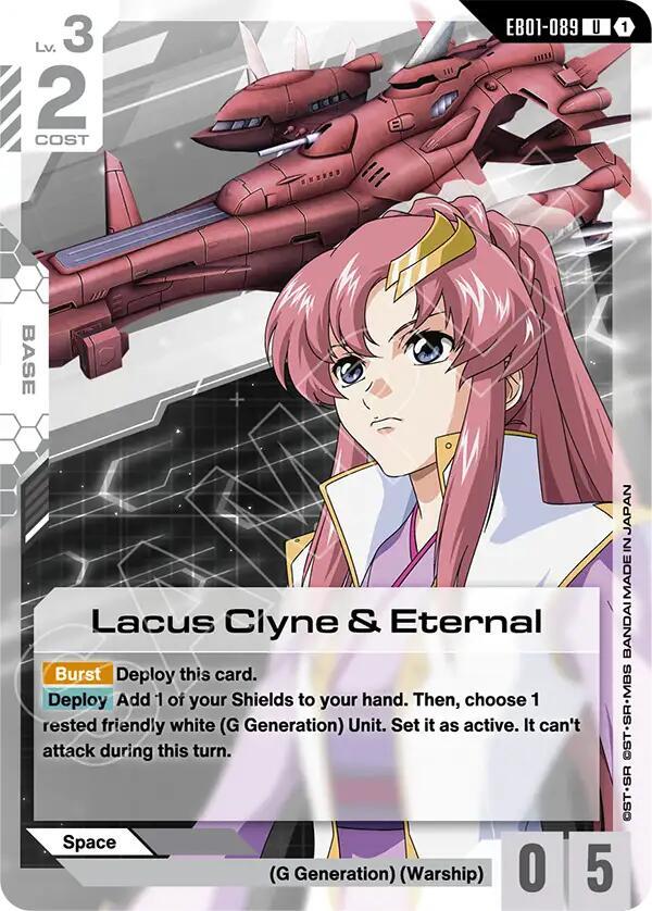 Lacus Clyne & Eternal EB01-089 Gundam card