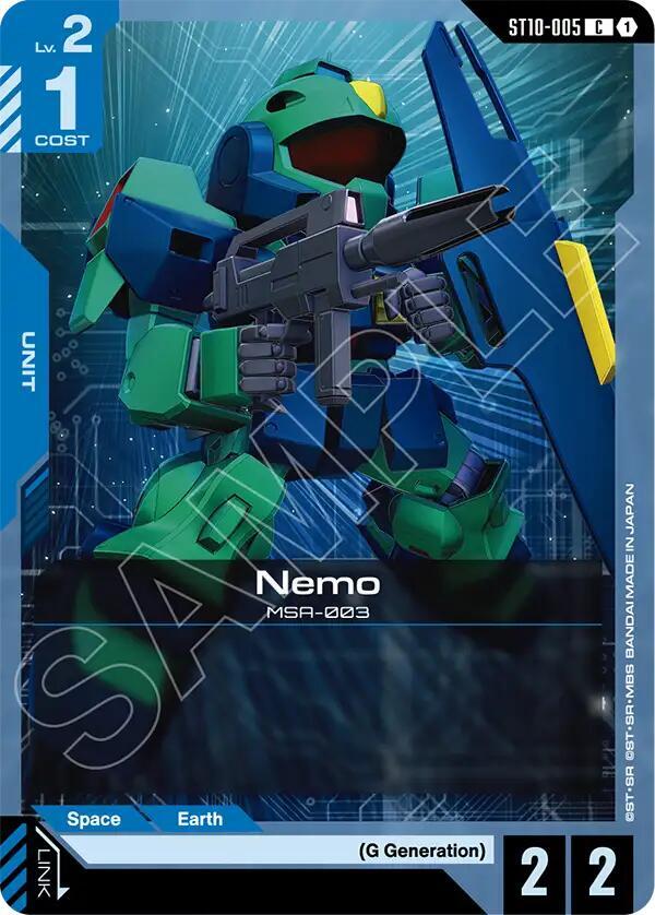 Nemo ST10-005 Gundam card