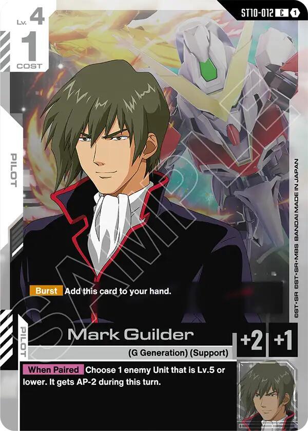Mark Guilder ST10-012 Gundam card