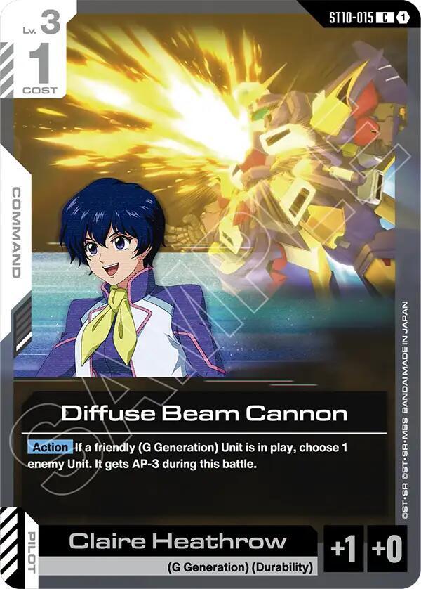 Diffuse Beam Cannon ST10-015 Gundam card