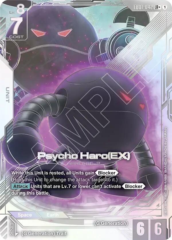 Psycho Haro (EX) EB01-042 LR+ Gundam card