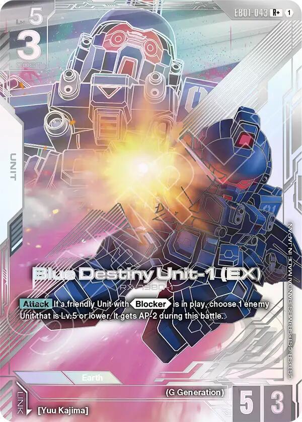 Blue Destiny Unit-1 (EX) EB01-043 R+ Gundam card