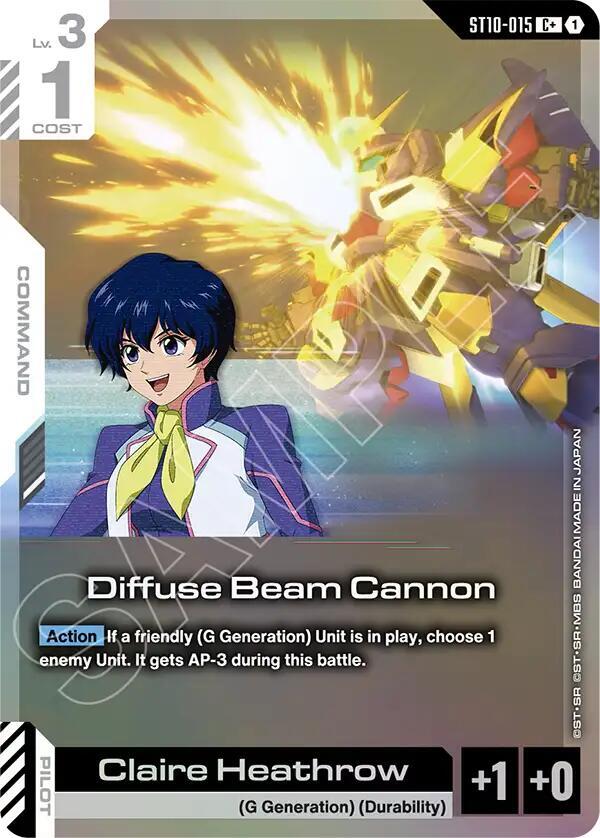 Diffuse Beam Cannon ST10-015 C+ Gundam card