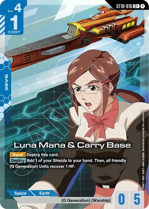 Luna Mana & Carry Base ST10-016 C+ Gundam card