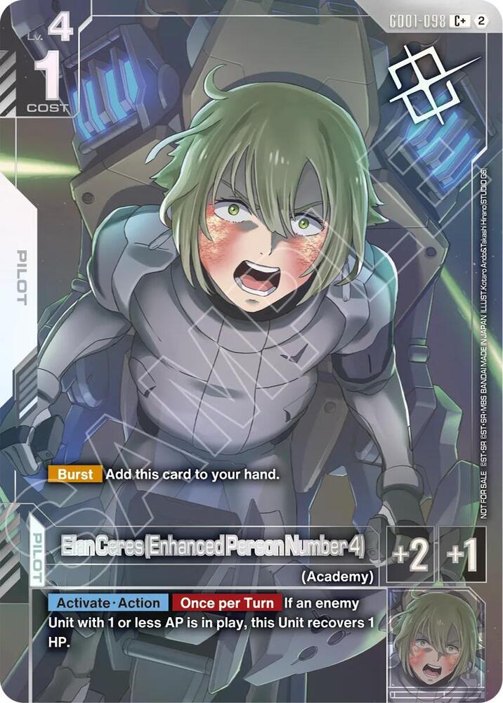 Elan Ceres (Enhanced Person Number 4) GD01-098 C+ Gundam card