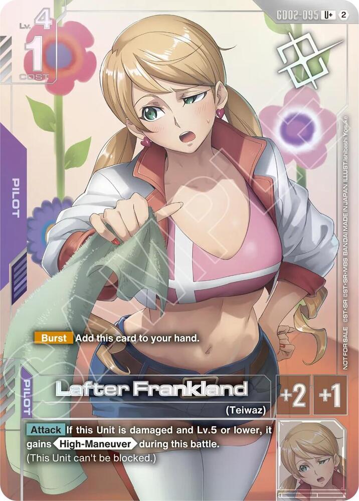 Lafter Frankland GD02-095 U+ Gundam card