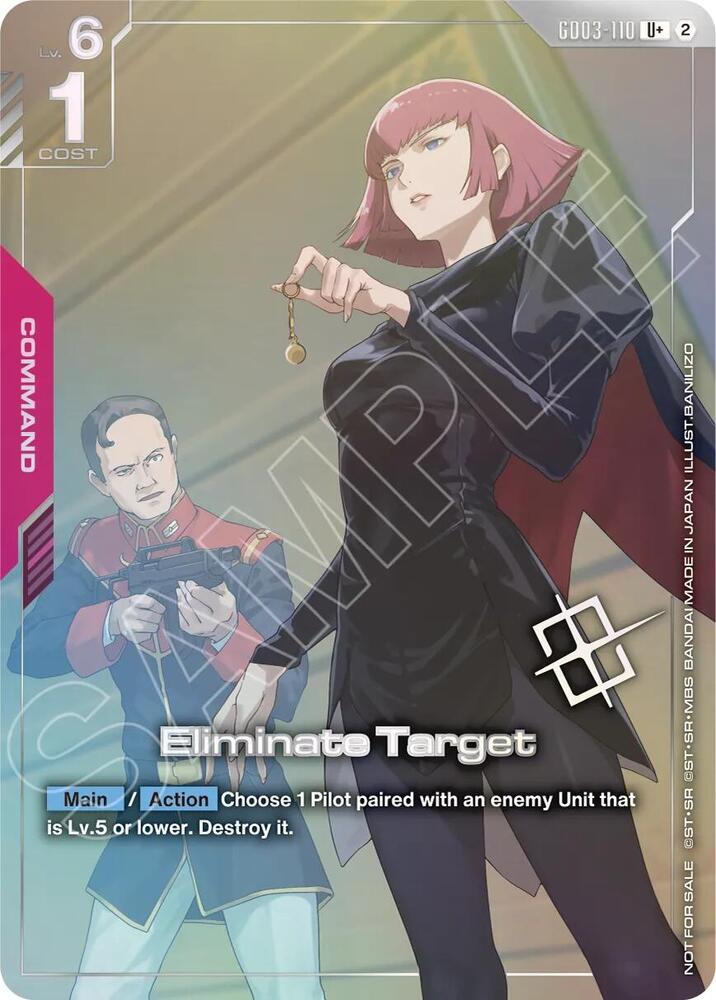 Eliminate Target GD03-110 U+ Gundam card