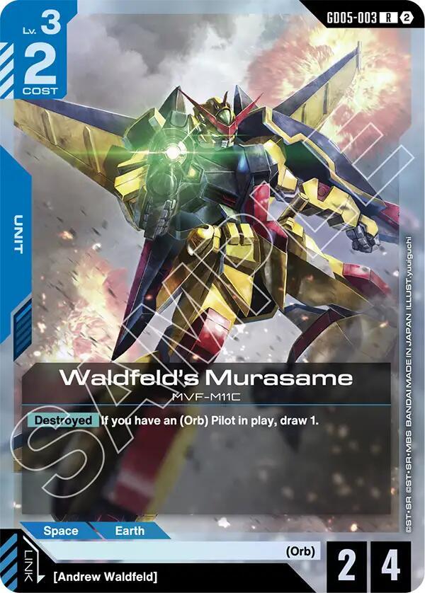 Waldfeld's Murasame GD05-003 Gundam card