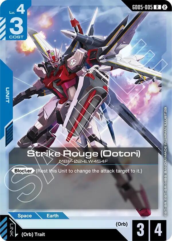 Strike Rouge (Ootori) GD05-005 Gundam card