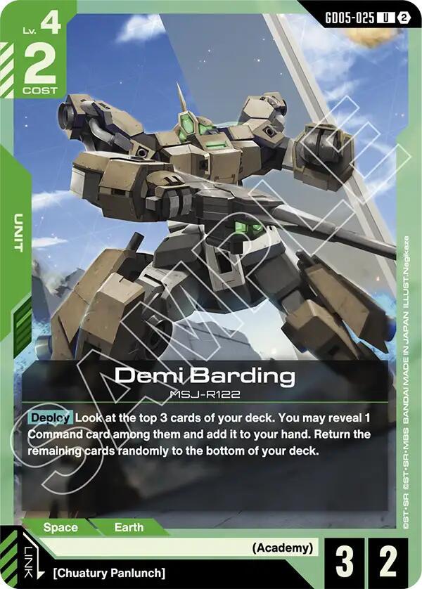 Demi Barding GD05-025 Gundam card