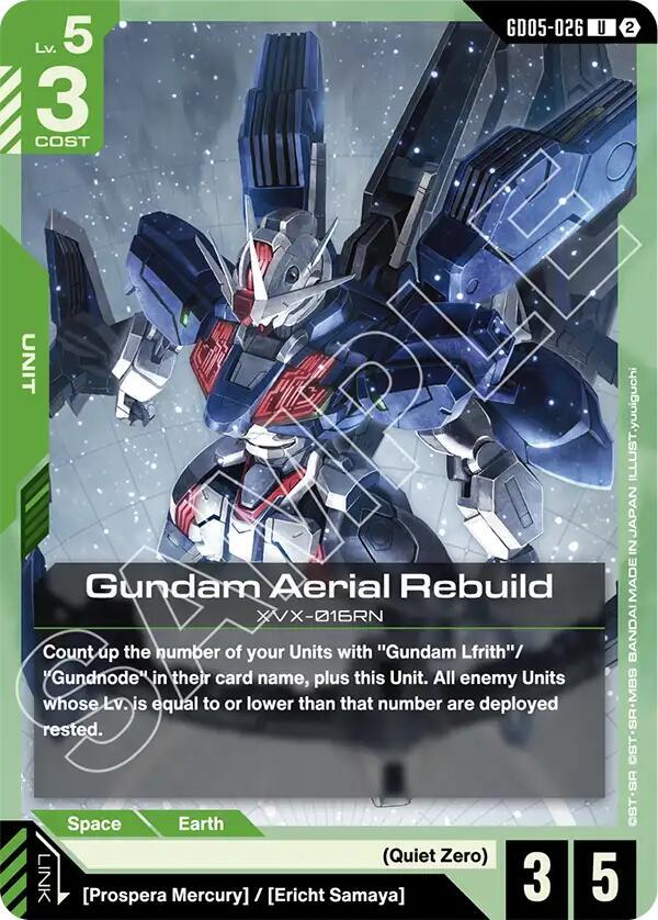 Gundam Aerial Rebuild GD05-026 Gundam card