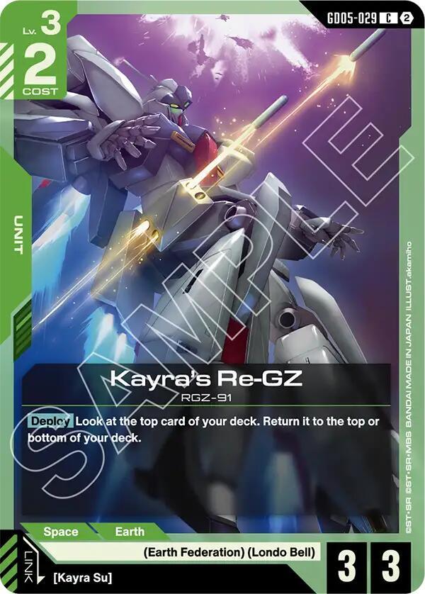 Kayra's Re-GZ GD05-029 Gundam card