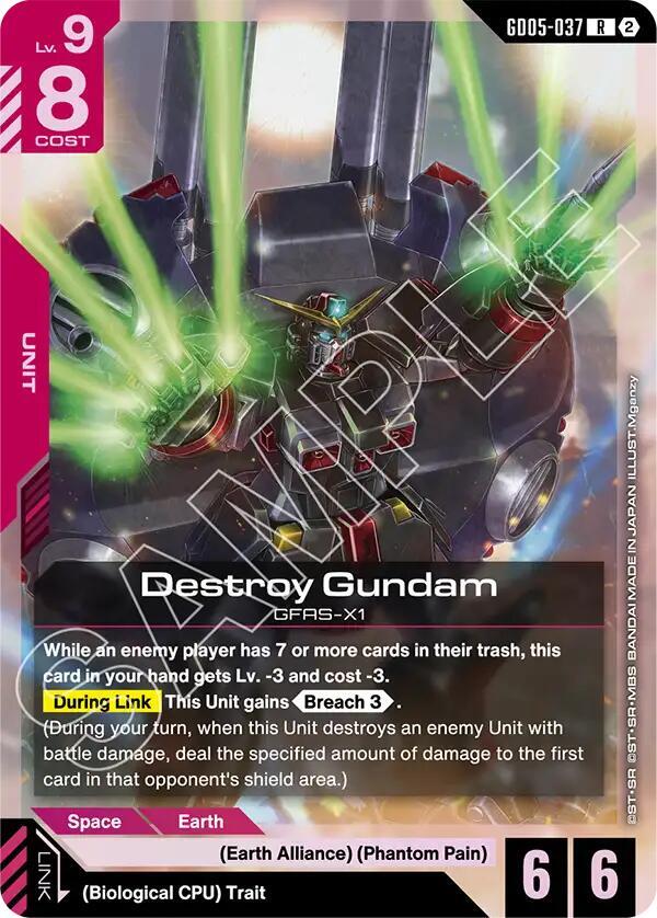 Destroy Gundam GD05-037 Gundam card