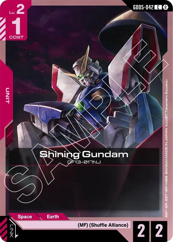 Shining Gundam GD05-042 Gundam card