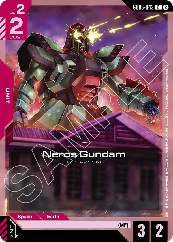 Neros Gundam GD05-043 Gundam card