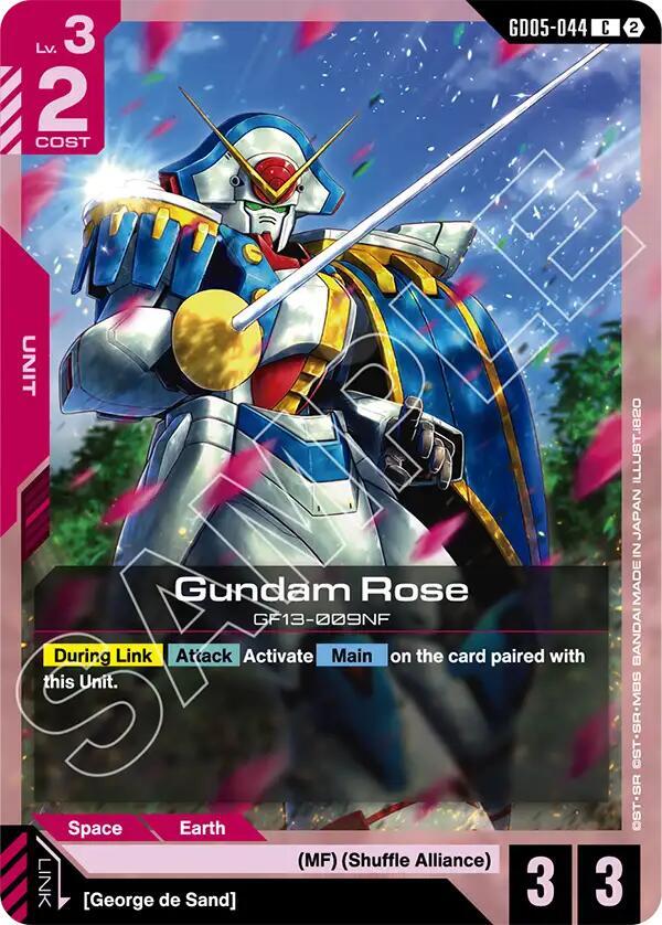 Gundam Rose GD05-044 Gundam card
