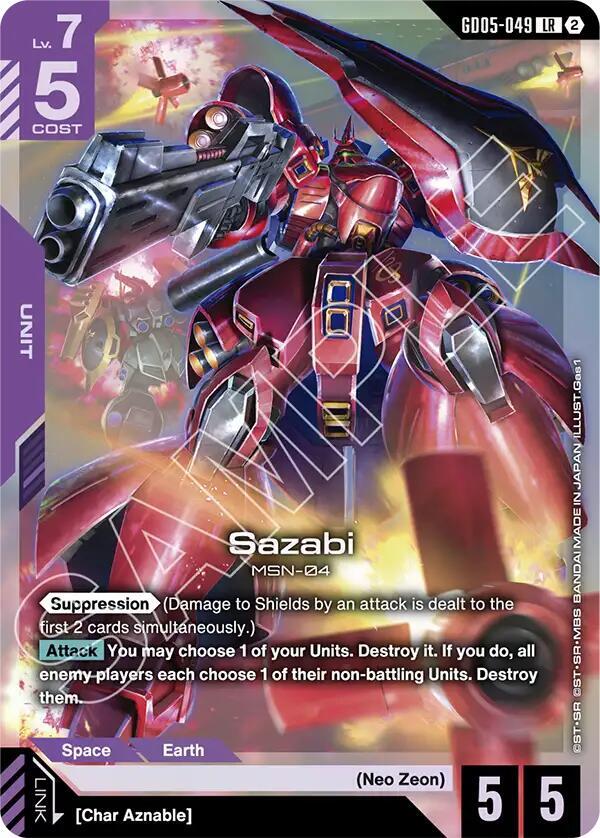 Sazabi GD05-049 Gundam card