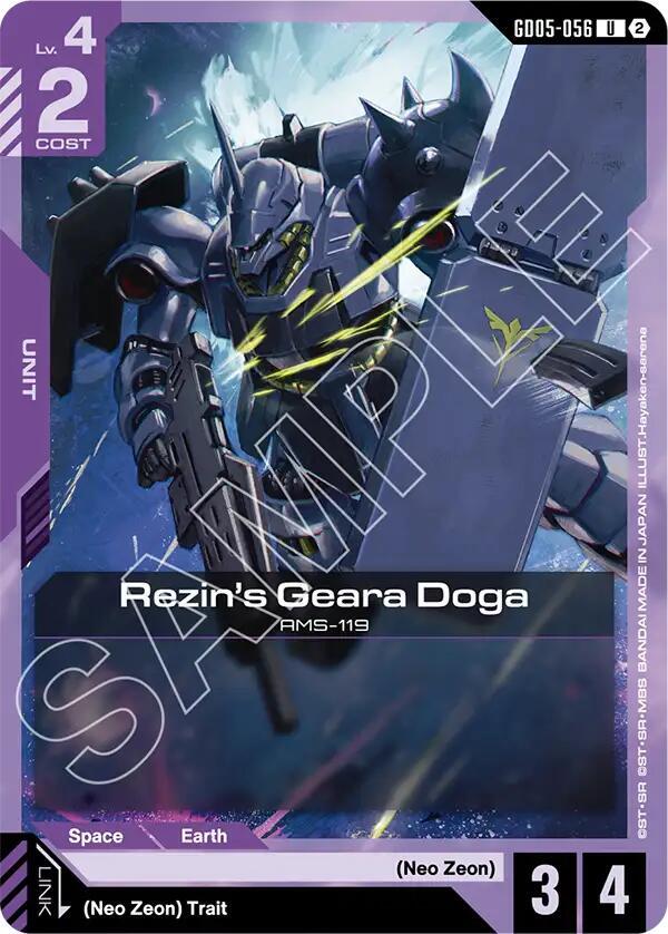 Rezin's Geara Doga GD05-056 Gundam card