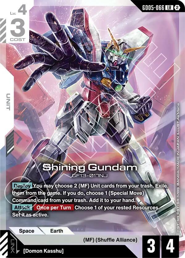 Shining Gundam GD05-066 Gundam card