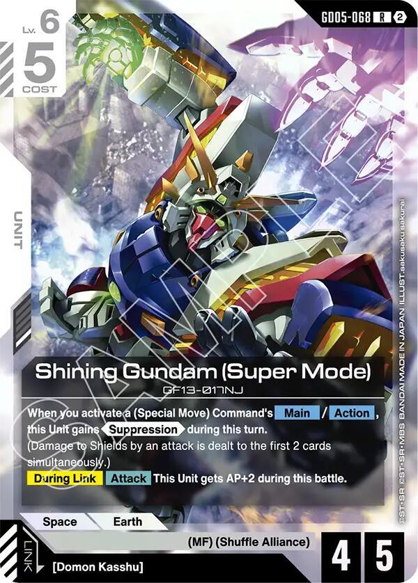 Shining Gundam (Super Mode) GD05-068 Gundam card