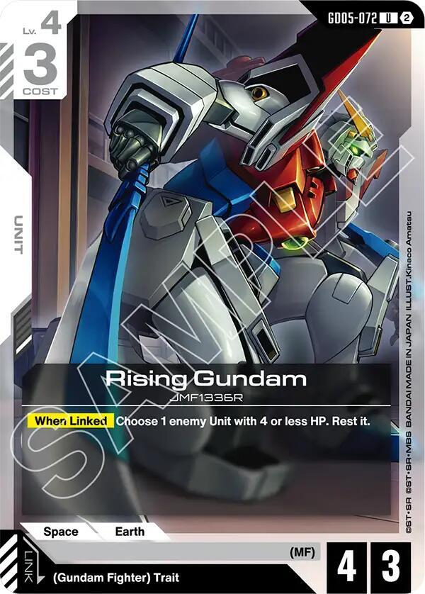 Rising Gundam GD05-072 Gundam card