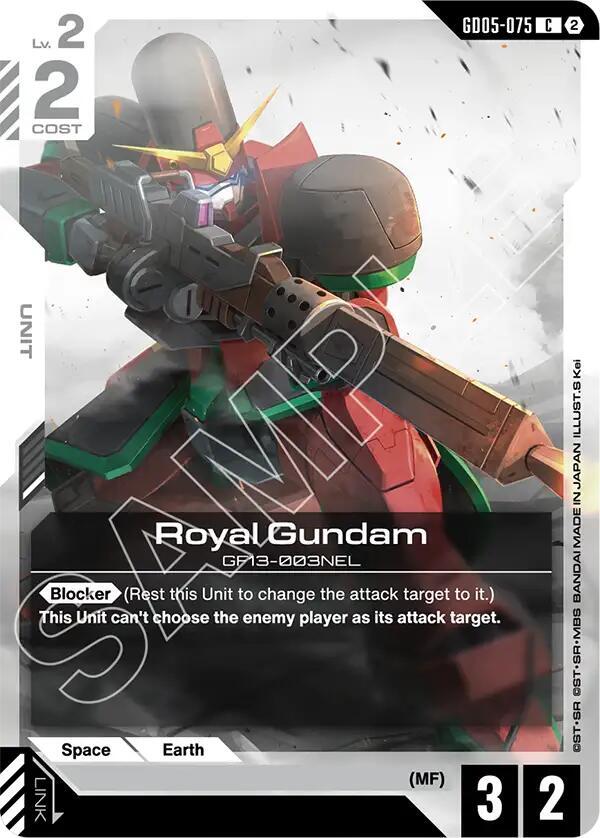 Royal Gundam GD05-075 Gundam card