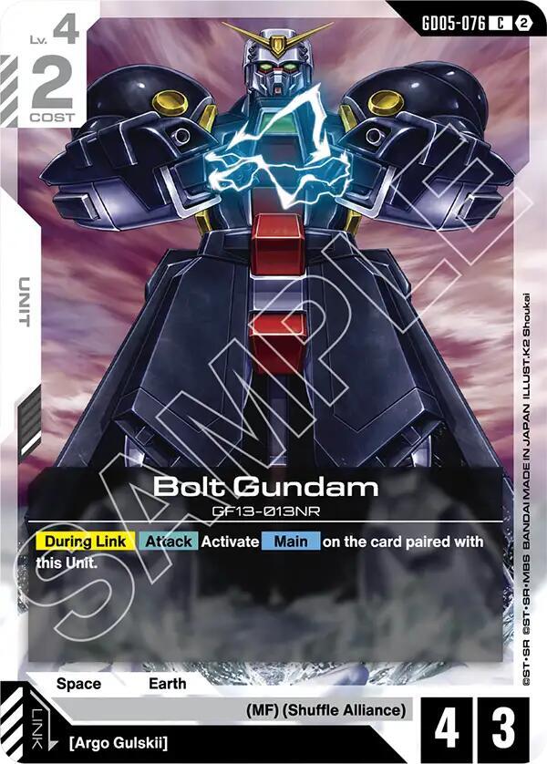 Bolt Gundam GD05-076 Gundam card