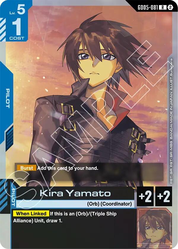 Kira Yamato GD05-081 Gundam card