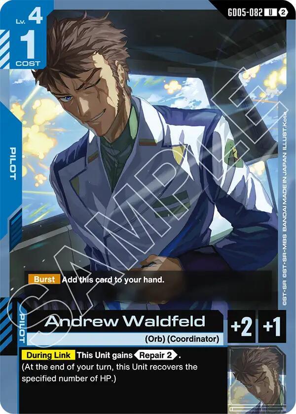 Andrew Waldfeld GD05-082 Gundam card