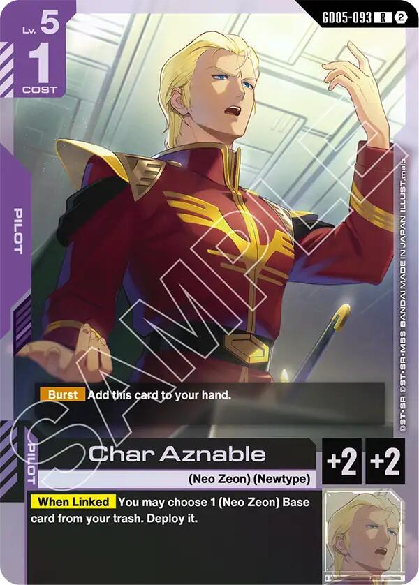 Char Aznable GD05-093 Gundam card