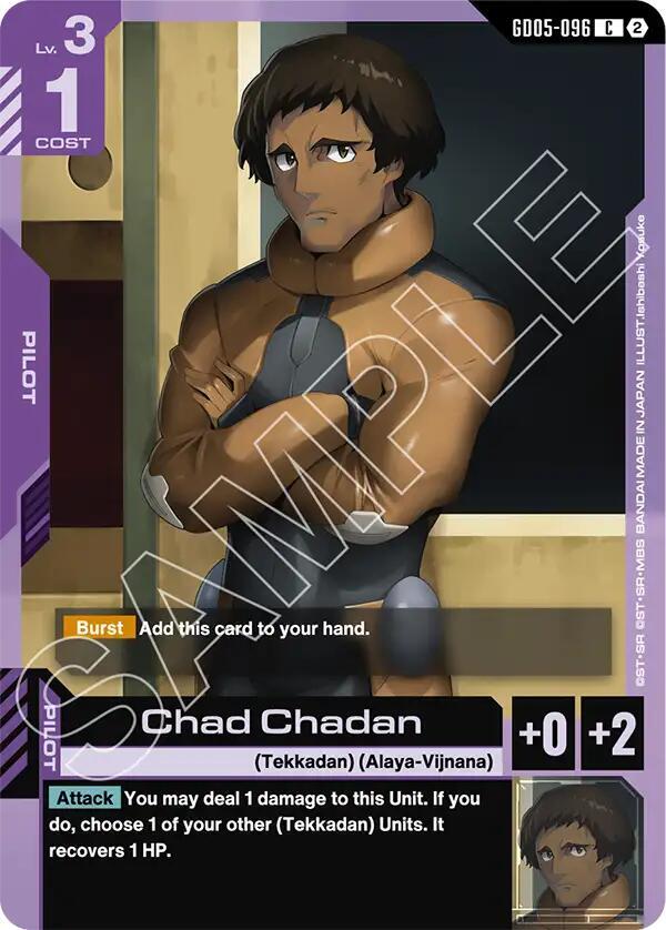 Chad Chadan GD05-096 Gundam card