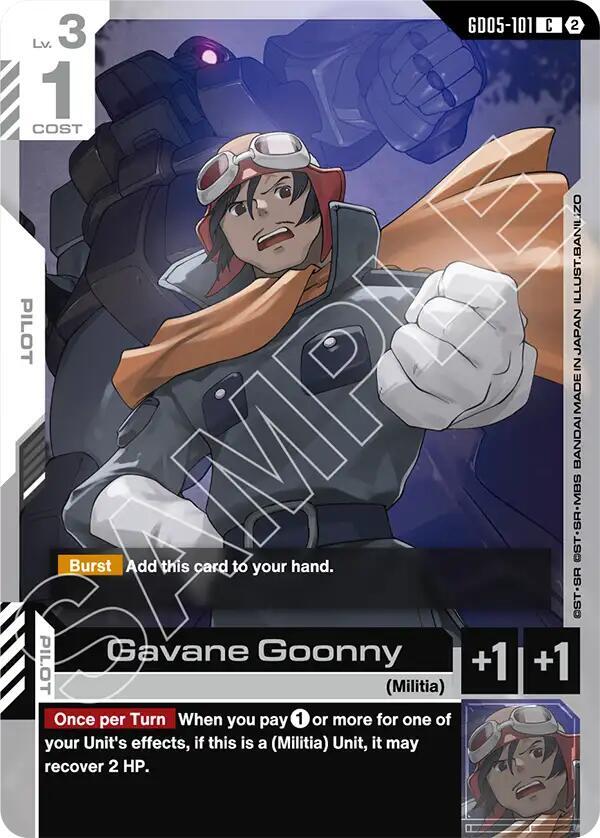 Gavane Goonny GD05-101 Gundam card