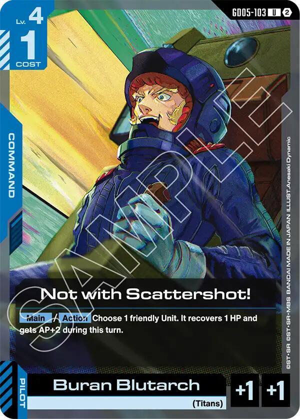 Not with Scattershot! GD05-103 Gundam card