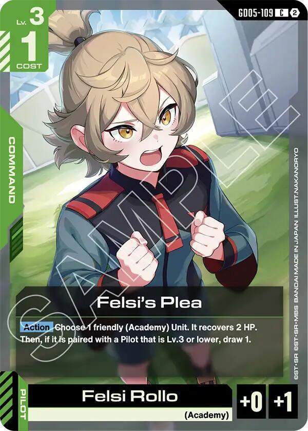 Felsi's Plea GD05-109 Gundam card
