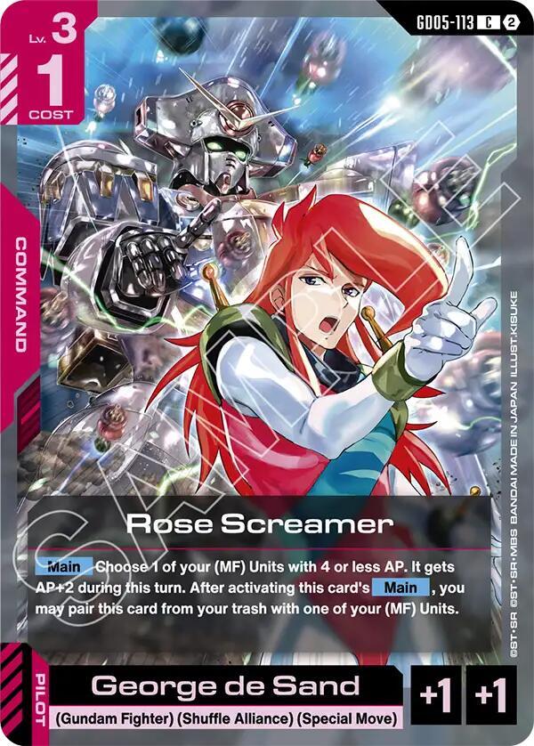 Rose Screamer GD05-113 Gundam card