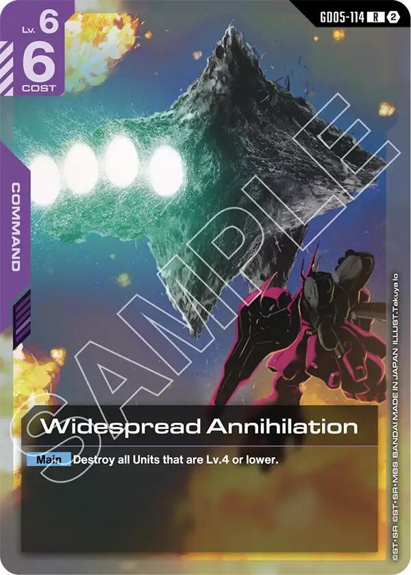 Widespread Annihilation GD05-114 Gundam card
